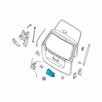 OEM 2010 Kia Sedona Tail Gate Latch Assembly Diagram - 812304D002