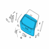 OEM 2010 Kia Sedona Panel Assembly-Tail Gate Diagram - 737004D022