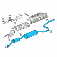 OEM Honda Odyssey Muffler, Exhuast Diagram - 18307-TK8-A11