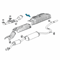OEM Honda Odyssey Bracket, Heat Baffle Diagram - 74606-SHJ-A00