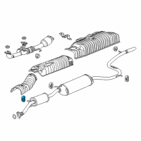 OEM 2013 Honda Crosstour Rubber, Exhuast Mounting Diagram - 18215-S0X-A51