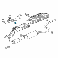 OEM 2016 Honda Odyssey Rubber, Exhuast Mounting Diagram - 18215-SHJ-A11