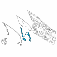 OEM Lincoln Continental Window Regulator Diagram - GD9Z-5423200-B