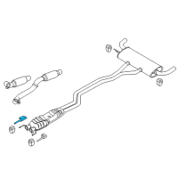 OEM 2018 Lincoln Continental Muffler & Pipe Front Bracket Diagram - F2GZ-5A204-C