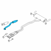 OEM 2016 Lincoln MKX Front Pipe Diagram - F2GZ-5G203-H