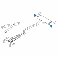 OEM 2015 Ford Edge Muffler & Pipe Insulator Diagram - F2GZ-5A262-A
