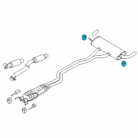 OEM Lincoln MKX Muffler & Pipe Insulator Diagram - F2GZ-5A262-A