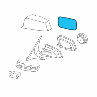 OEM 2010 BMW 750Li Mirror Glass, Heated, Wide-Angle, Left Diagram - 51-16-7-251-583