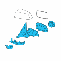 OEM BMW 750i xDrive Exterior Mirror Without Glass, Heated, Left Diagram - 51-16-7-282-173