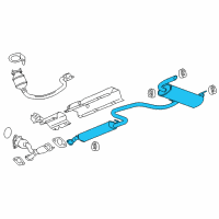 OEM 2008 Pontiac G6 Muffler & Pipe Diagram - 19257427