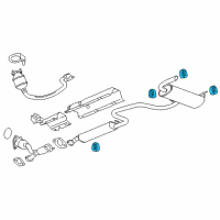 OEM Saturn Insulator Asm-Exhaust Muffler Hanger Diagram - 22733992