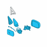 OEM 2001 Honda CR-V Mirror Assembly, Passenger Side Door (Naples Gold Metallic) (R.C.) Diagram - 76200-S10-A11ZL