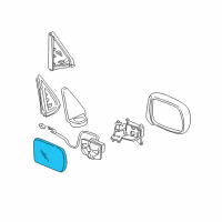 OEM 2002 Honda CR-V Mirror, Passenger Side (1400R) Diagram - 76203-S10-A01