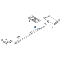 OEM Hyundai Hanger-Exhaust Pipe Diagram - 28658-3W000