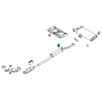 OEM Hyundai Tucson Hanger-Exhaust Pipe Diagram - 28658-3W000