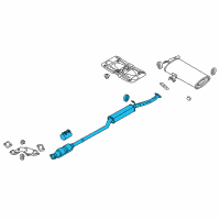 OEM 2016 Hyundai Tucson Center Muffler Complete Diagram - 28600-D3170