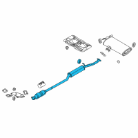 OEM 2018 Hyundai Tucson Center Muffler Assembly Diagram - 28650-D3050