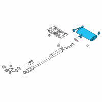 OEM Hyundai Tucson Rear Muffler Assembly Diagram - 28710-D3071