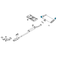 OEM Hyundai Hanger-Exhaust Pipe Diagram - 28762-3F000