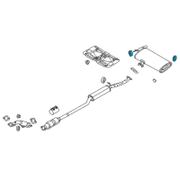 OEM 2021 Hyundai Tucson Hanger-Exhaust Pipe Diagram - 28762-3F000