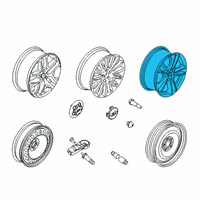 OEM 2020 Ford SSV Plug-In Hybrid Wheel, Alloy Diagram - JS7Z-1007-D