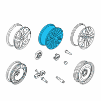 OEM 2020 Ford SSV Plug-In Hybrid Wheel, Alloy Diagram - DS7Z-1007-G