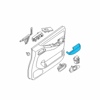 OEM 2015 Nissan Frontier Front Door Armrest, Left Diagram - 80941-ZS00A