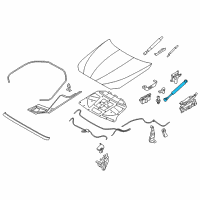 OEM 2011 BMW 550i GT Gas-Filled Strut, Engine-Compartment Lid Diagram - 51-23-7-206-644