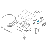 OEM BMW 528i Bracket For Gas Spring, Right Diagram - 51-23-7-203-044