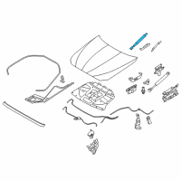 OEM 2011 BMW 528i Hood Lift Support Diagram - 51237309117