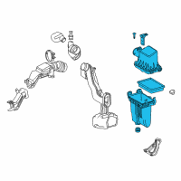 OEM 2016 Toyota Prius Air Cleaner Assembly Diagram - 17700-37340