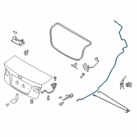 OEM 2013 Kia Forte Koup Cable Assembly-Trunk Lid Release Diagram - 812801M200