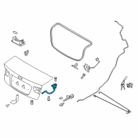 OEM Kia Forte Koup Hinge Assembly-Trunk Lid Diagram - 792101M200