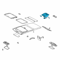 OEM 1999 Toyota 4Runner Overhead Lamp Diagram - 81260-35050-E0