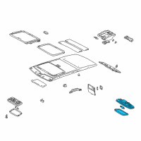 OEM 1997 Toyota 4Runner Roof Lamp Assembly Diagram - 81240-32031-B6