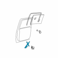 OEM 2003 Cadillac Escalade Rear Driver Side Power Window Regulator (W/O Motor) Diagram - 19260050