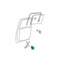 OEM 2005 Chevrolet Avalanche 2500 REAR Side Door Window Regulator Driver Side RIGHT Diagram - 19208467