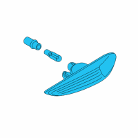 OEM BMW Additional Turn Indicator Lamp, Left Diagram - 63-13-3-418-445