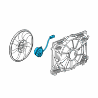 OEM Cadillac CT6 Fan Motor Diagram - 84250164