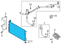 OEM 2020 Hyundai Sonata Condenser Assembly-Cooler Diagram - 97606-L5000