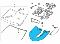 OEM 2022 Cadillac Escalade ESV Mirror Cover Diagram - 84686957