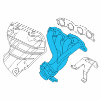 OEM 2005 Honda Civic Manifold, Exhuast Diagram - 18100-PND-010