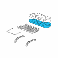 OEM 2008 Pontiac Torrent Pad, Rear Seat Cushion Diagram - 89041882