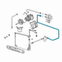 OEM 2001 BMW Z3 Pipe-Dryer Pressure Hose Diagram - 64-50-8-381-189