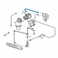 OEM 1999 BMW Z3 Suction Pipe Evaporator-Compressor Diagram - 64-50-8-381-184