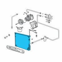 OEM 2001 BMW Z3 Condenser, Air Conditioning Diagram - 64-53-8-398-181