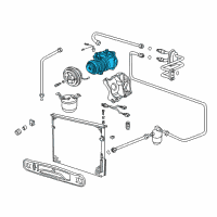 OEM 2002 BMW Z3 Air Conditioning Compressor Diagram - 64-52-8-386-650