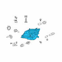 OEM 2012 Lexus GX460 Headlamp Unit Assembly, Right Diagram - 81130-60E81