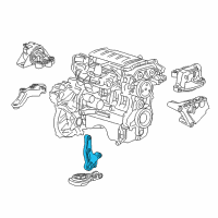 OEM 2016 Chevrolet Sonic Transmission Mount Bracket Diagram - 95483020