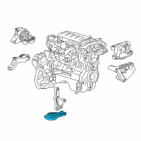 OEM 2015 Chevrolet Sonic Lower Transmission Mount Diagram - 95350019